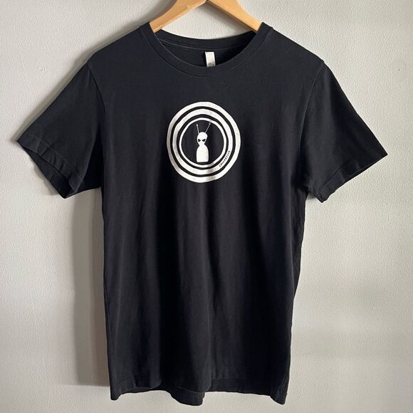 Bella Canvas Tops - Alien Graphic Tee Black Minimalist Circle Logo Streetwear Unisex M